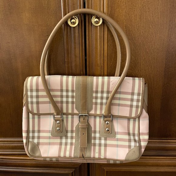 Burberry London Pink Plaid Purse and Matching Wallet - Picture 1 of 15